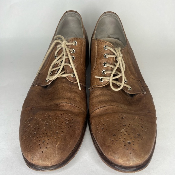 David Mayer Naman Oxfords Lace Up Dress Shoes Men Size 42 US 9 Brown Leather - Picture 5 of 16